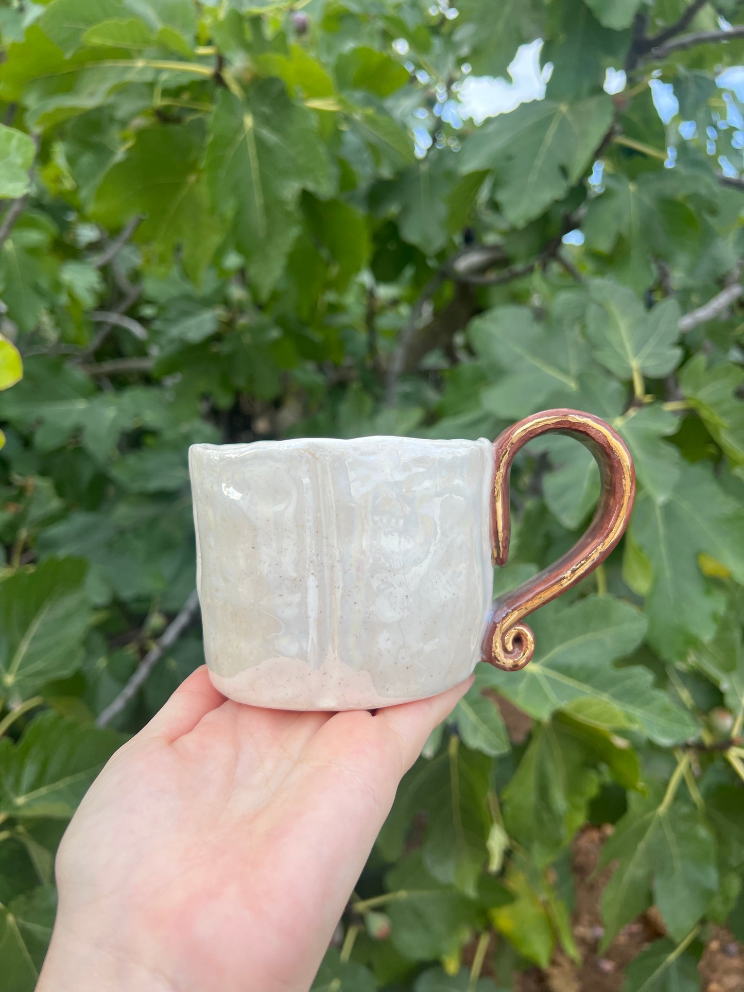 Taza calabaza blanca